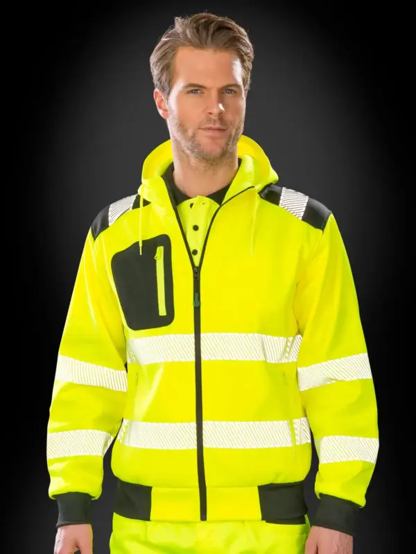 recycled robust zipped safety hoody
