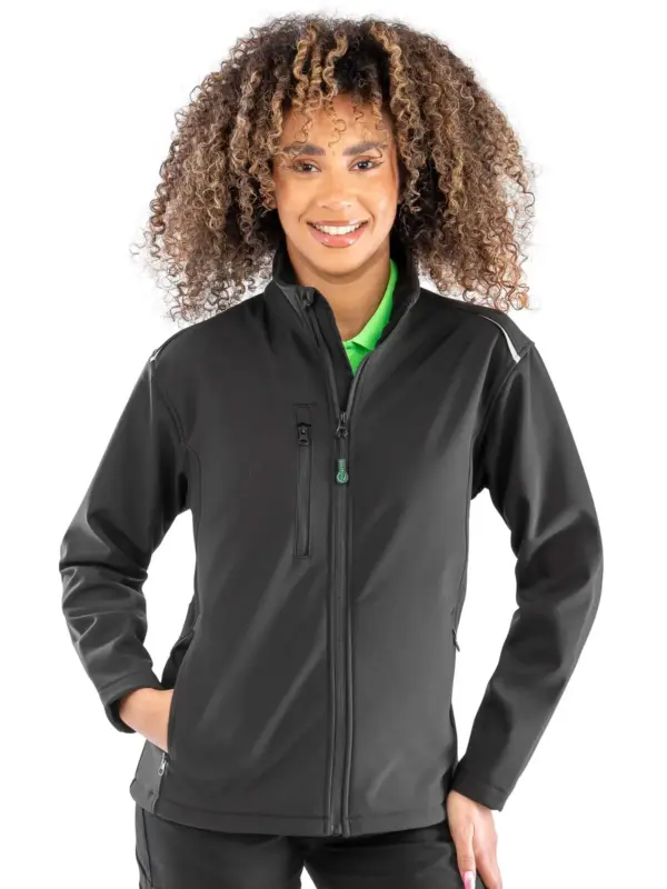 women’s recycled 3 layer printable softshell jacket