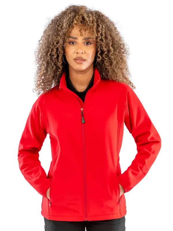 women’s recycled 2 layer printable softshell jacket