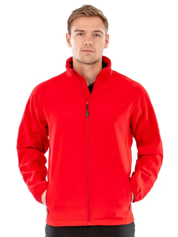 men’s recycled 2 layer printable softshell jacket