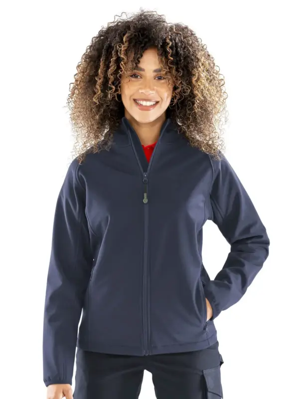 recycled printable 3 layer hooded softshell