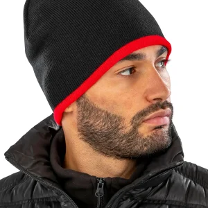 soft feel reversible cuffless beanie