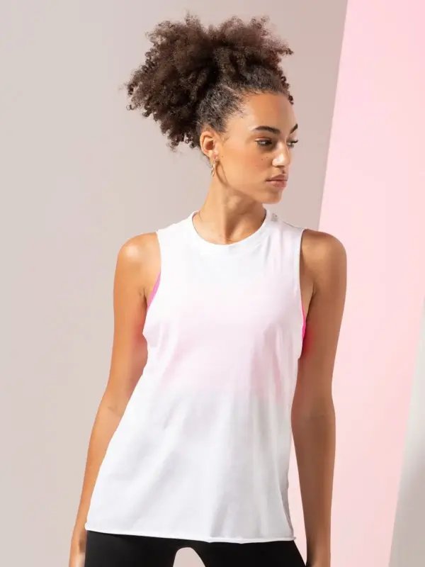 women’s high neck slash armhole vest