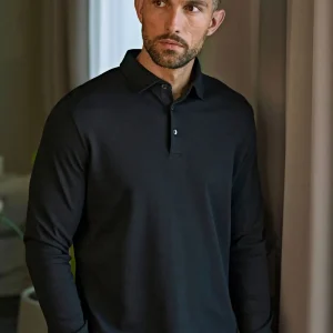 pima cotton long sleeve polo