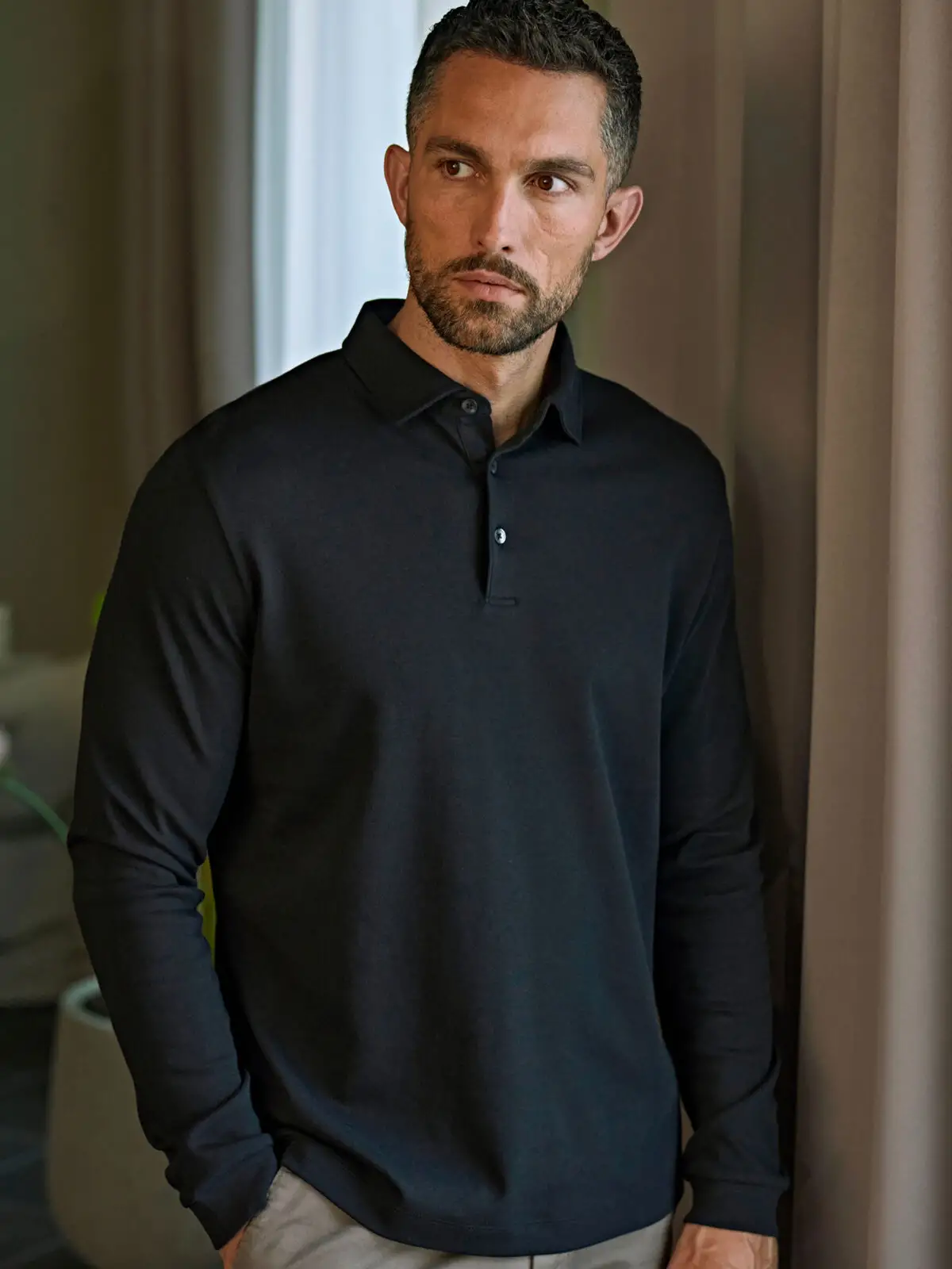 pima cotton long sleeve polo pima cotton long sleeve polo