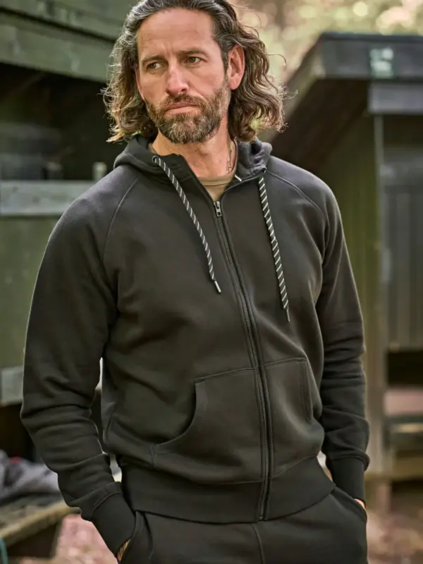 fashion full zip hood