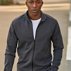 athletic full zip cardigan