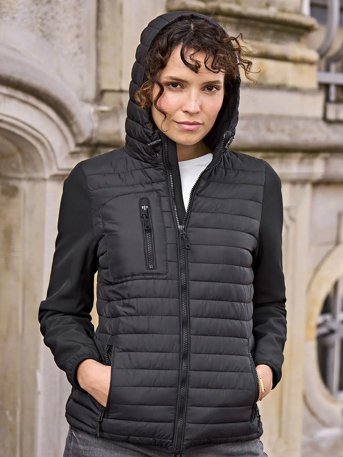 ladies hooded crossover jacket ladies hooded crossover jacket