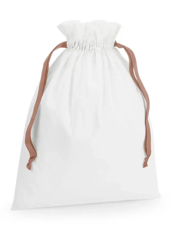 cotton gift bag with ribbon drawstring