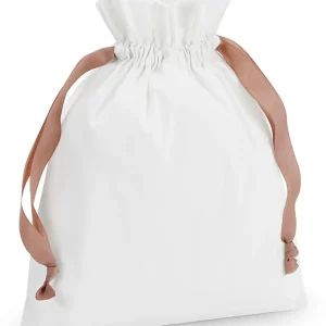 cotton gift bag with ribbon drawstring