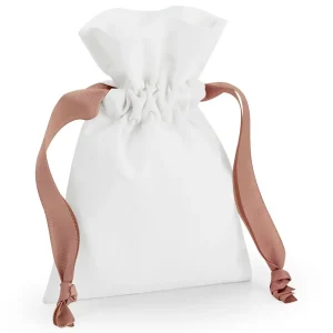 cotton gift bag with ribbon drawstring