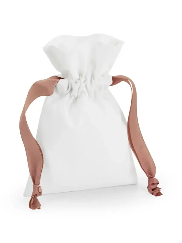 cotton gift bag with ribbon drawstring
