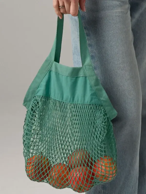 organic cotton mini mesh grocery bag