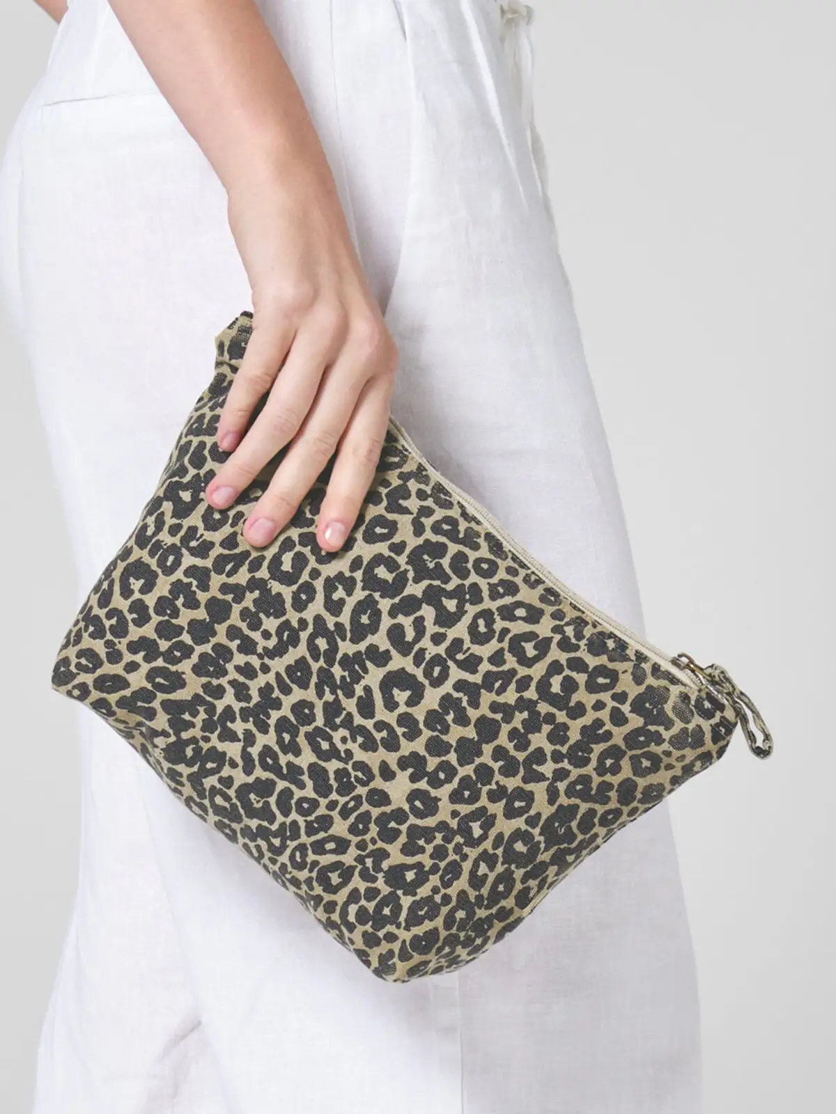 leopard print canvas accessory bag leopard print canvas accessory bag
