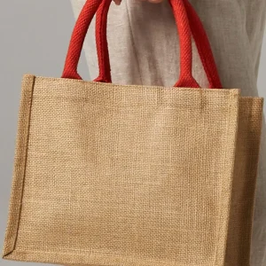 jute mini gift bag