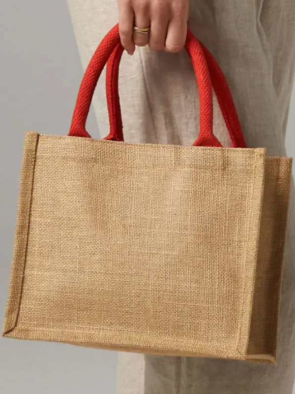jute mini gift bag