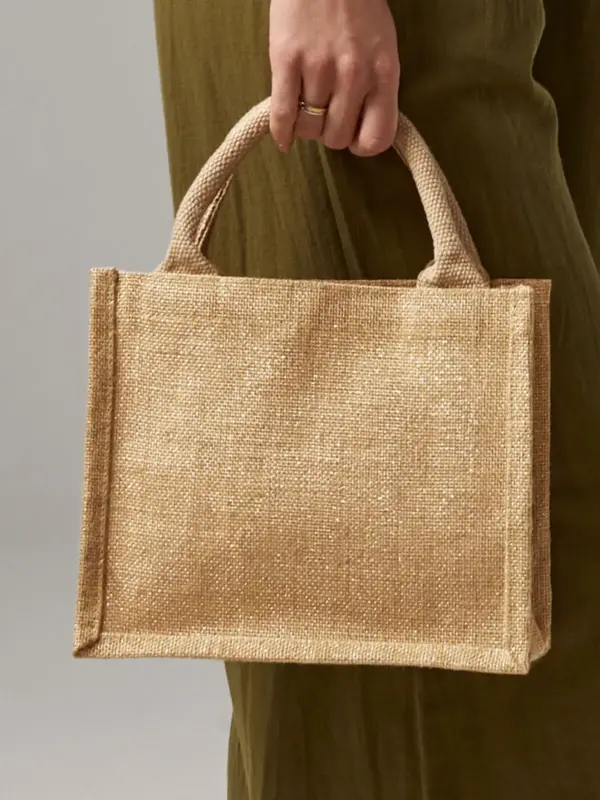 shimmer jute mini gift bag