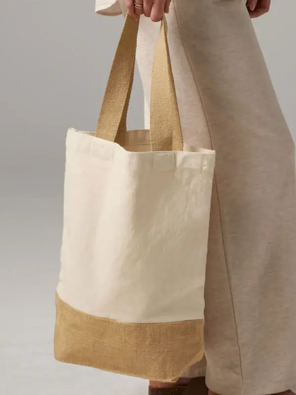 jute base canvas shopper
