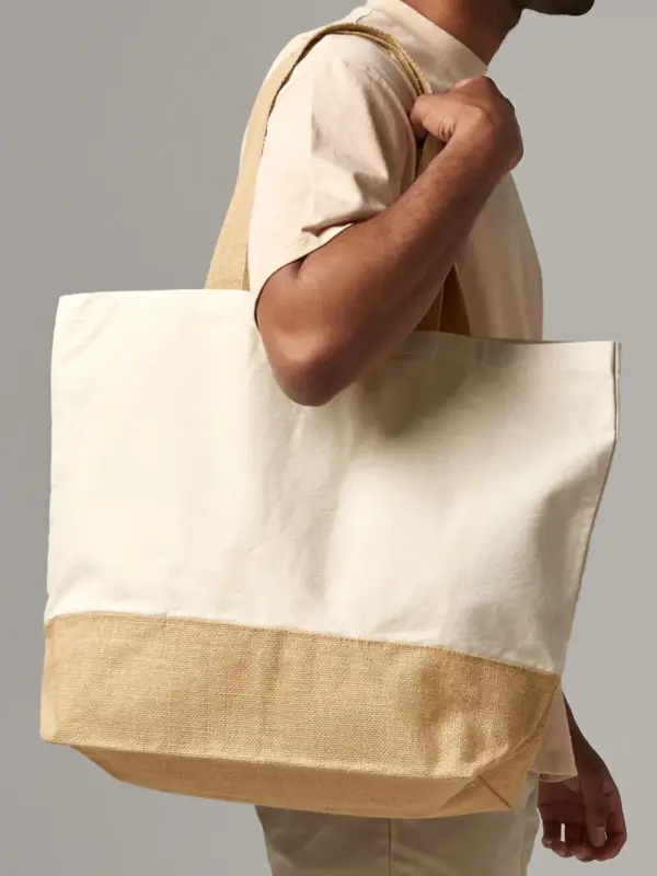 jute base canvas tote xl