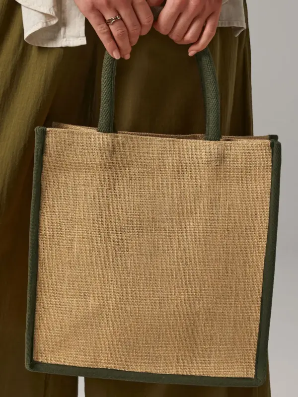 natural starched jute midi tote