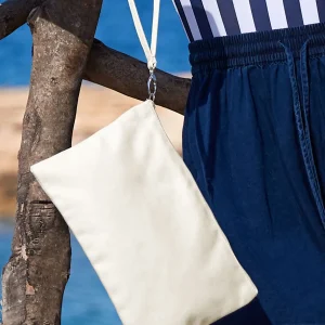 canvas wristlet pouch