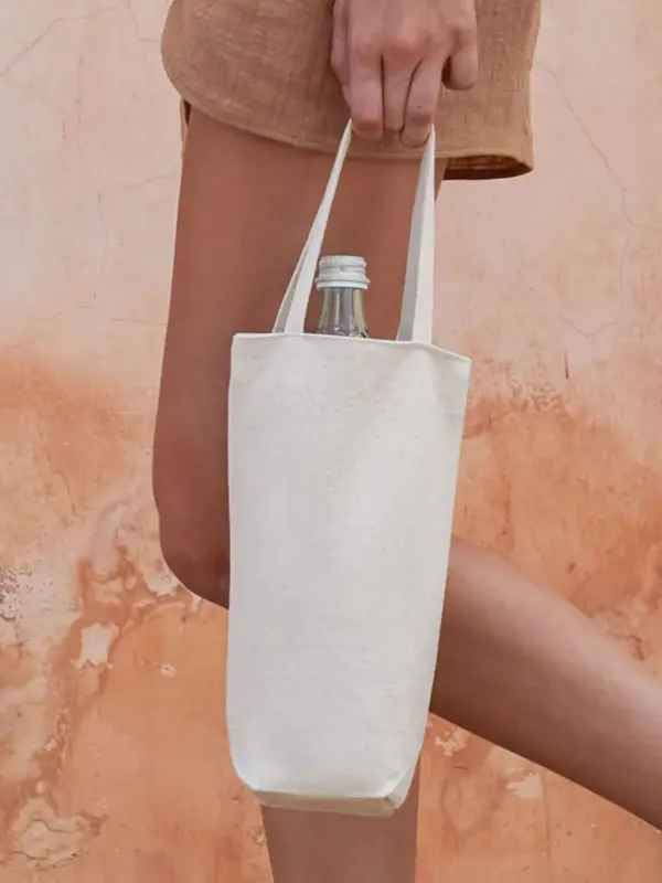 fairtrade cotton bottle bag