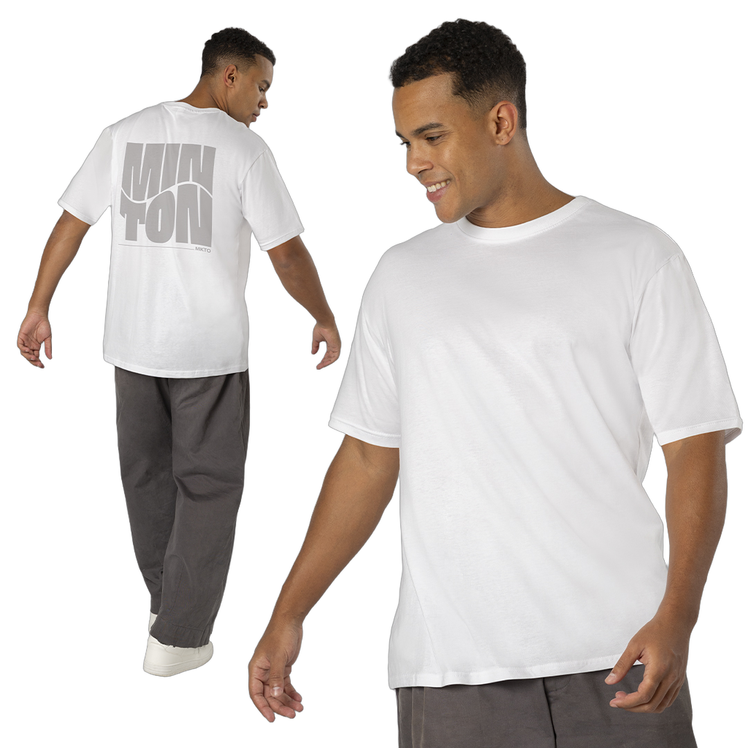 t shirt adulto oversize minton — indossato t shirt adulto oversize minton — indossato