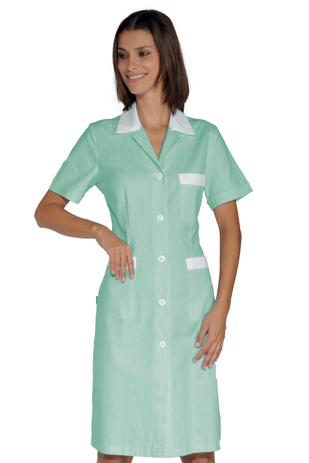 camice positano m/m rigatino verde+bianco camice positano m/m rigatino verde+bianco