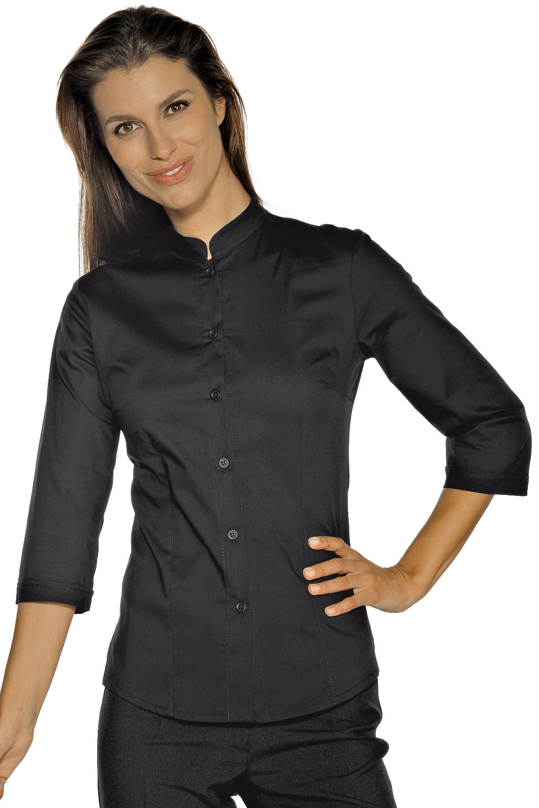 camicetta hollywood stretch man.3/4 nero camicetta hollywood stretch man.3/4 nero