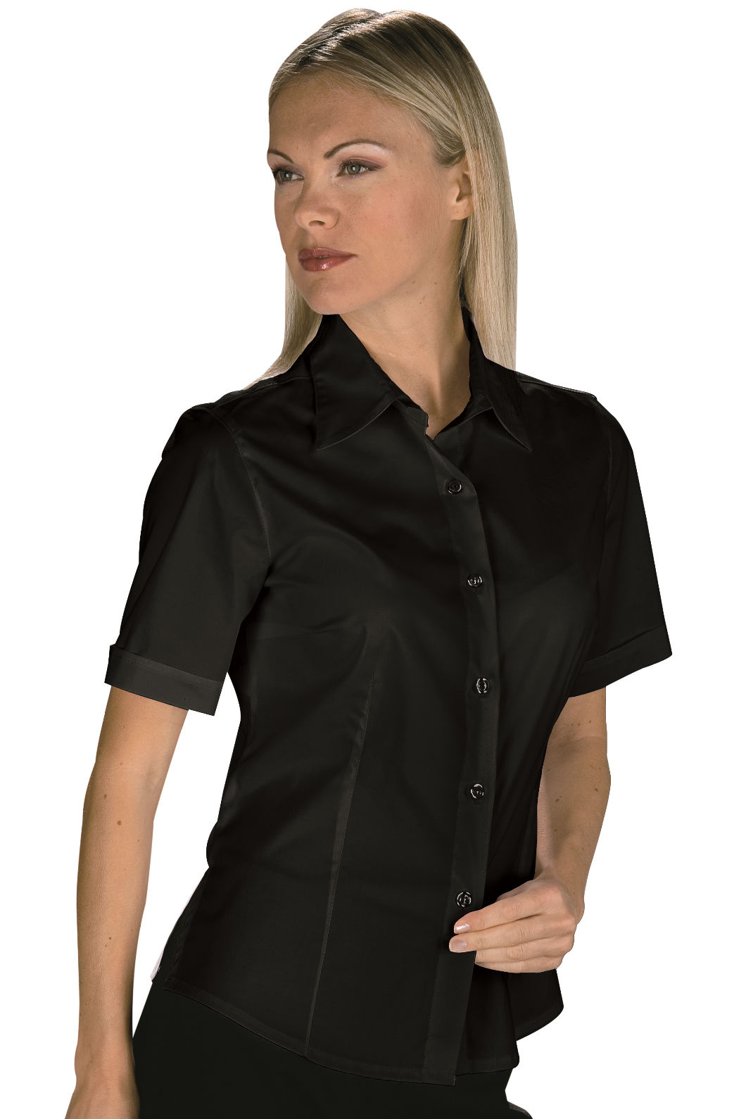 camicetta tenerife stretch m/m nero camicetta tenerife stretch m/m nero