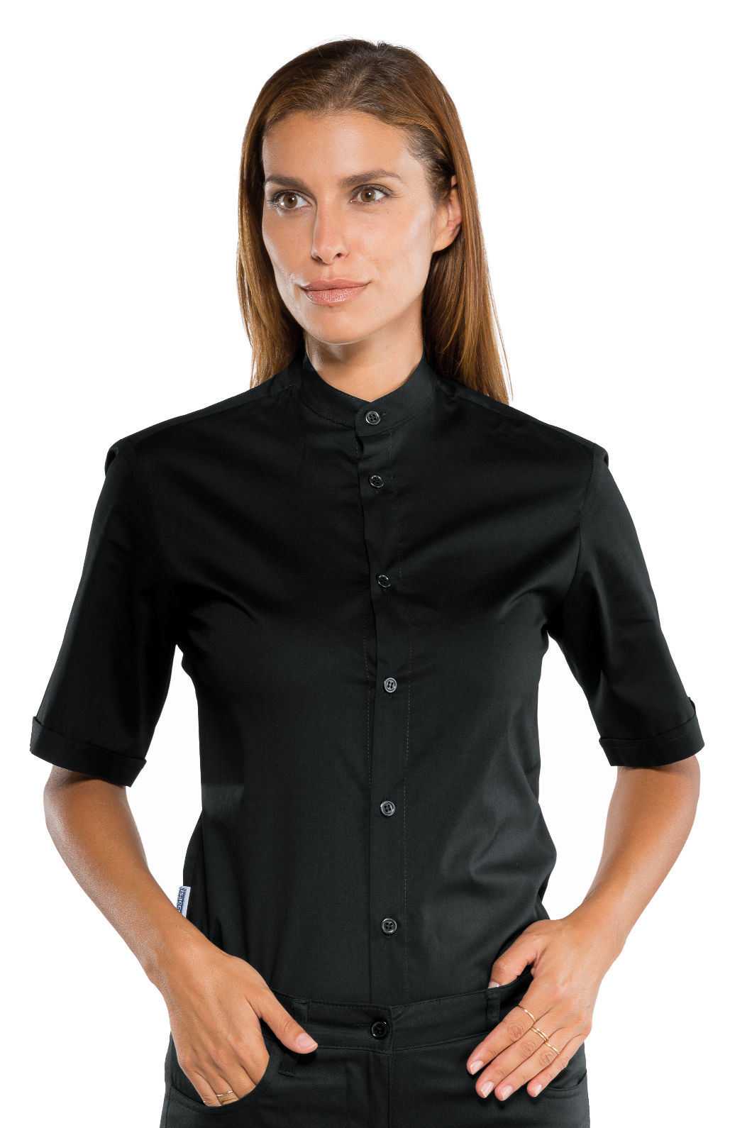camicia detroit unisex stretch nero m/m camicia detroit unisex stretch nero m/m