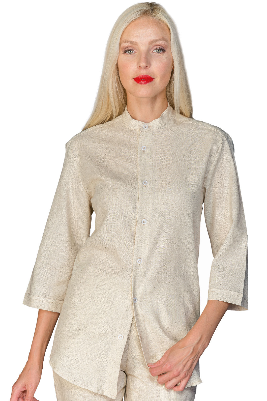 camicia detroit unisex manica 3/4 lino camicia detroit unisex manica 3/4 lino