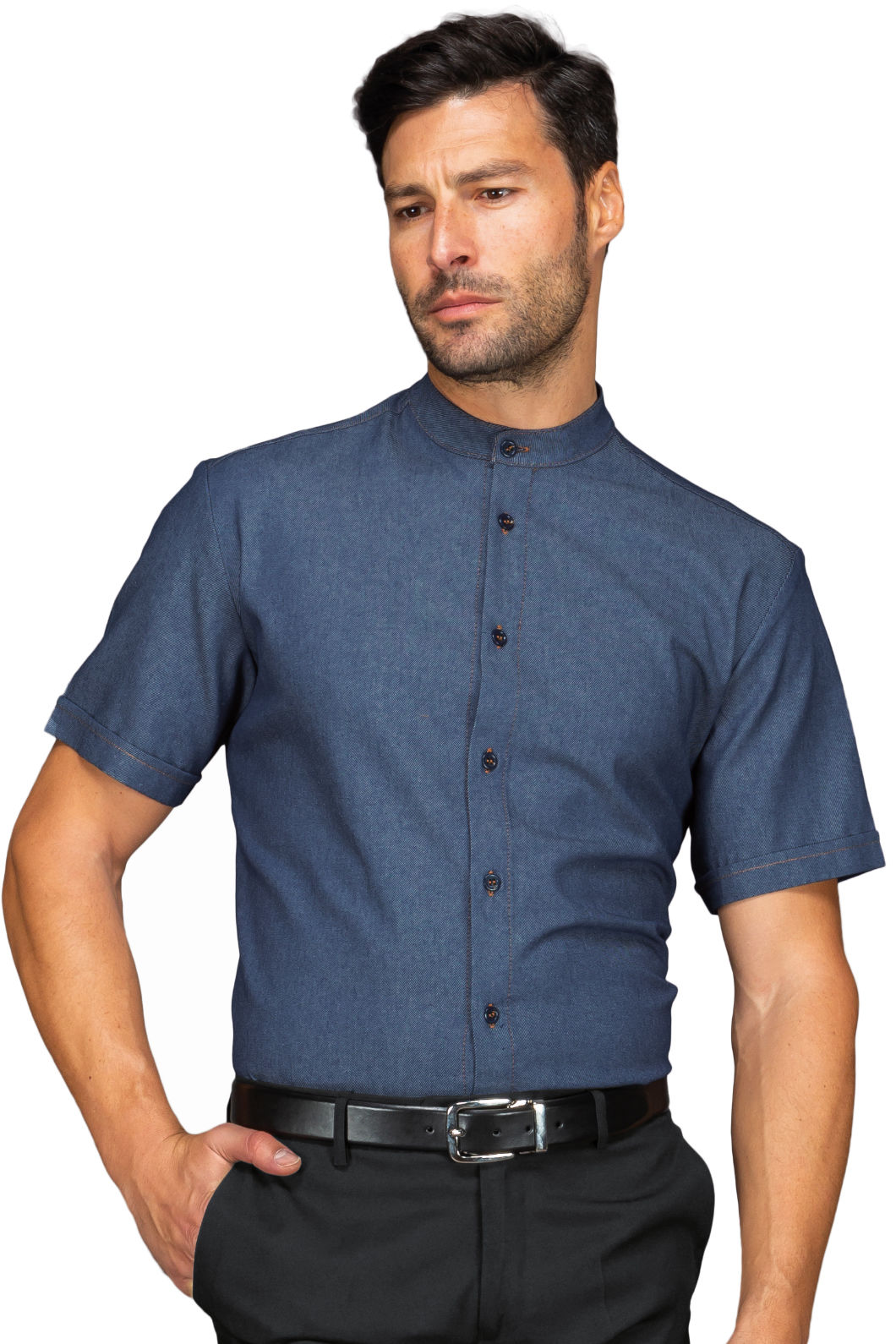 camicia detroit unisex m/m stretch light jeans camicia detroit unisex m/m stretch light jeans