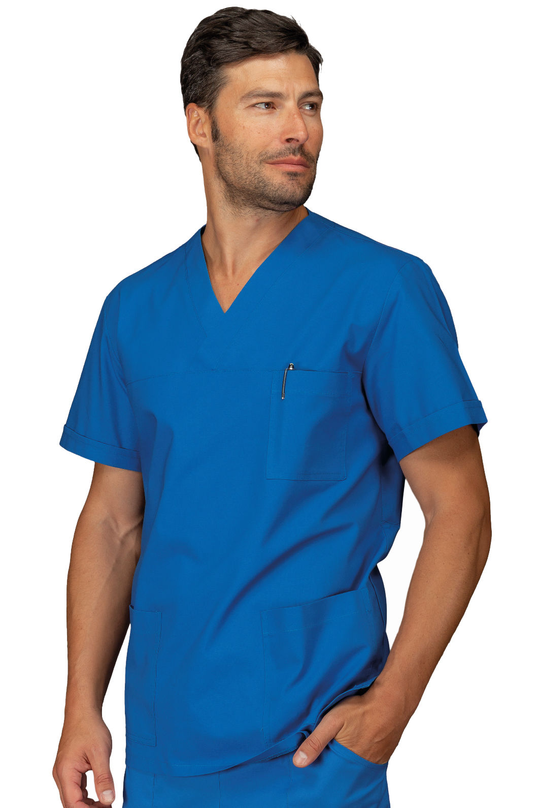 casacca collo a v azzurro m/m unisex casacca collo a v azzurro m/m unisex