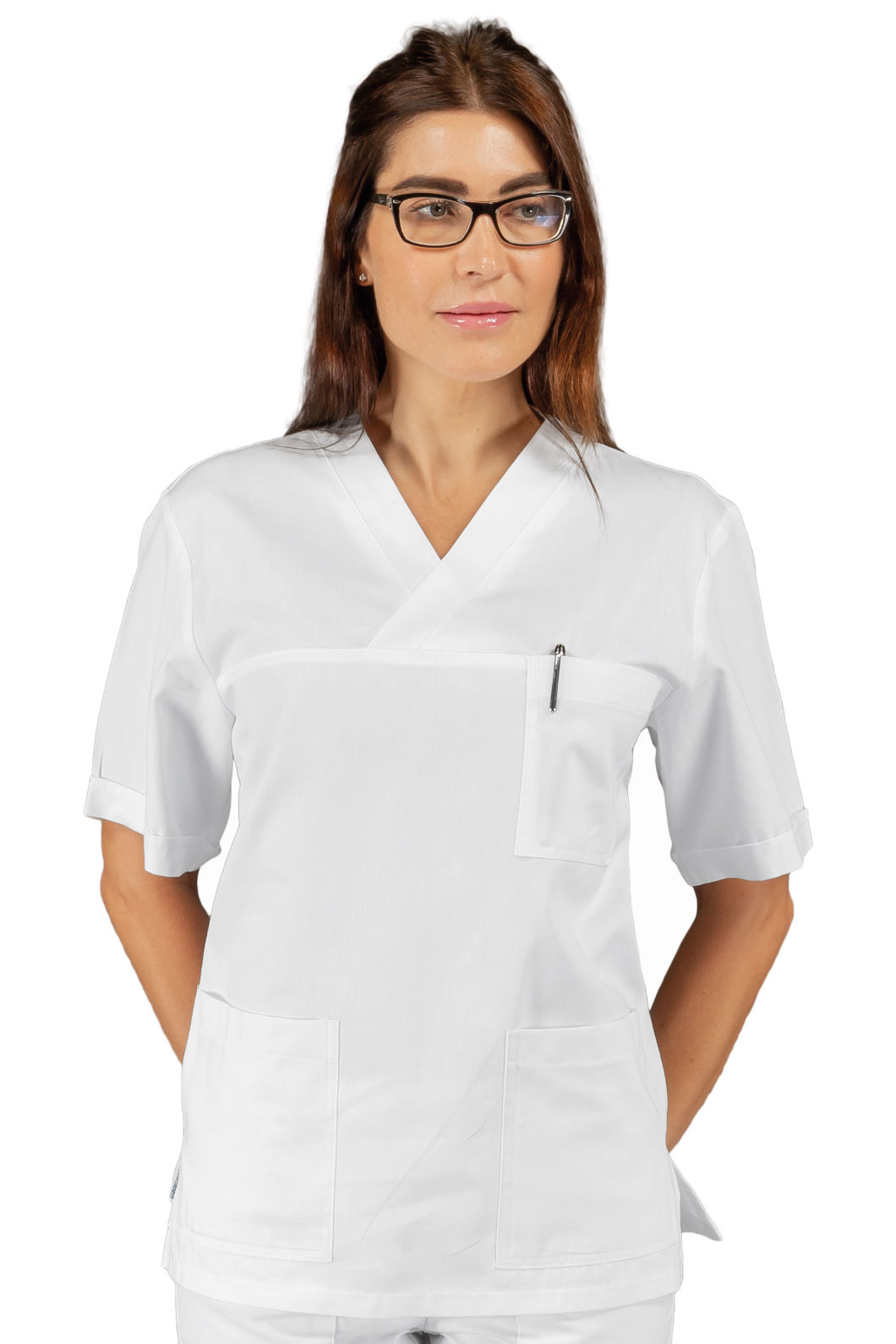 casacca collo a v bianco m/m unisex casacca collo a v bianco m/m unisex