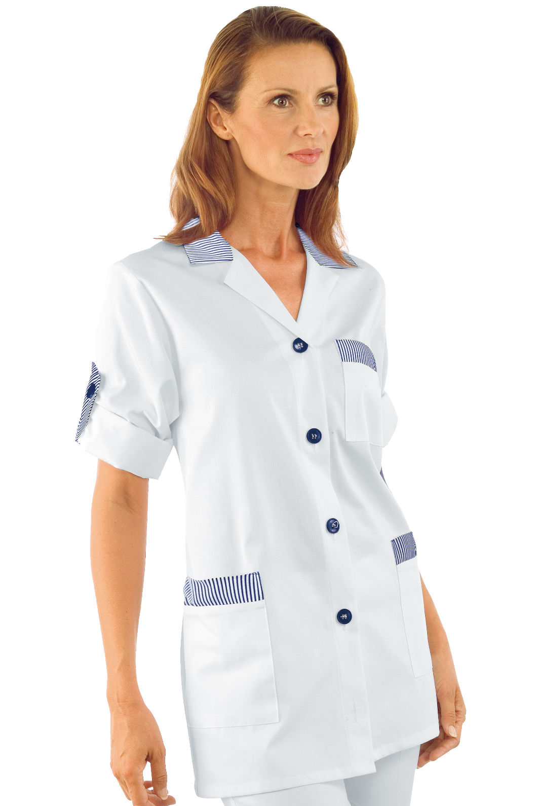 casacca york m/m bianco+r.blu casacca york m/m bianco+r.blu