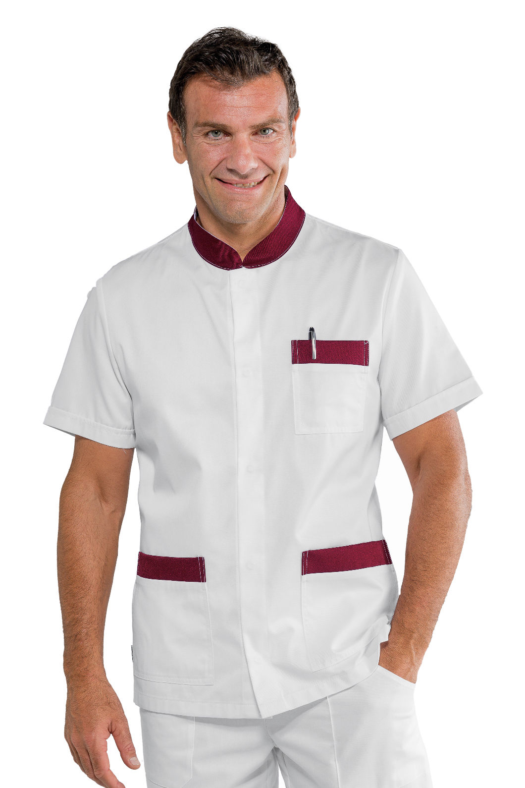 casacca corfu' m/m bianco+bordeaux casacca corfu' m/m bianco+bordeaux