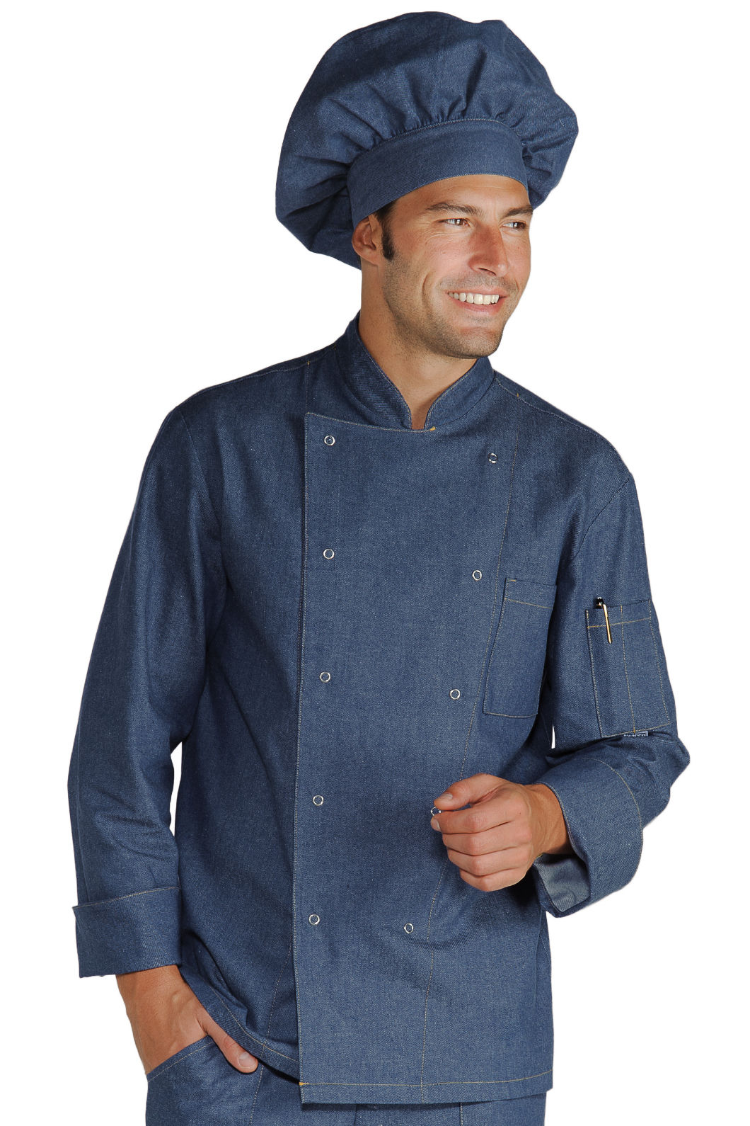 giacca cuoco jeans bottoni a pressione giacca cuoco jeans bottoni a pressione