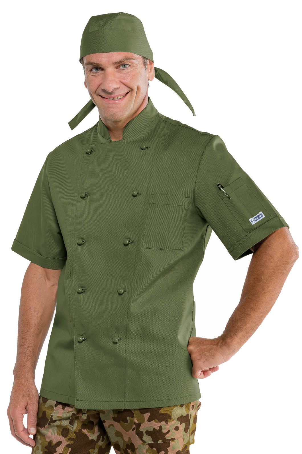 giacca cuoco militare mezza manica giacca cuoco militare mezza manica