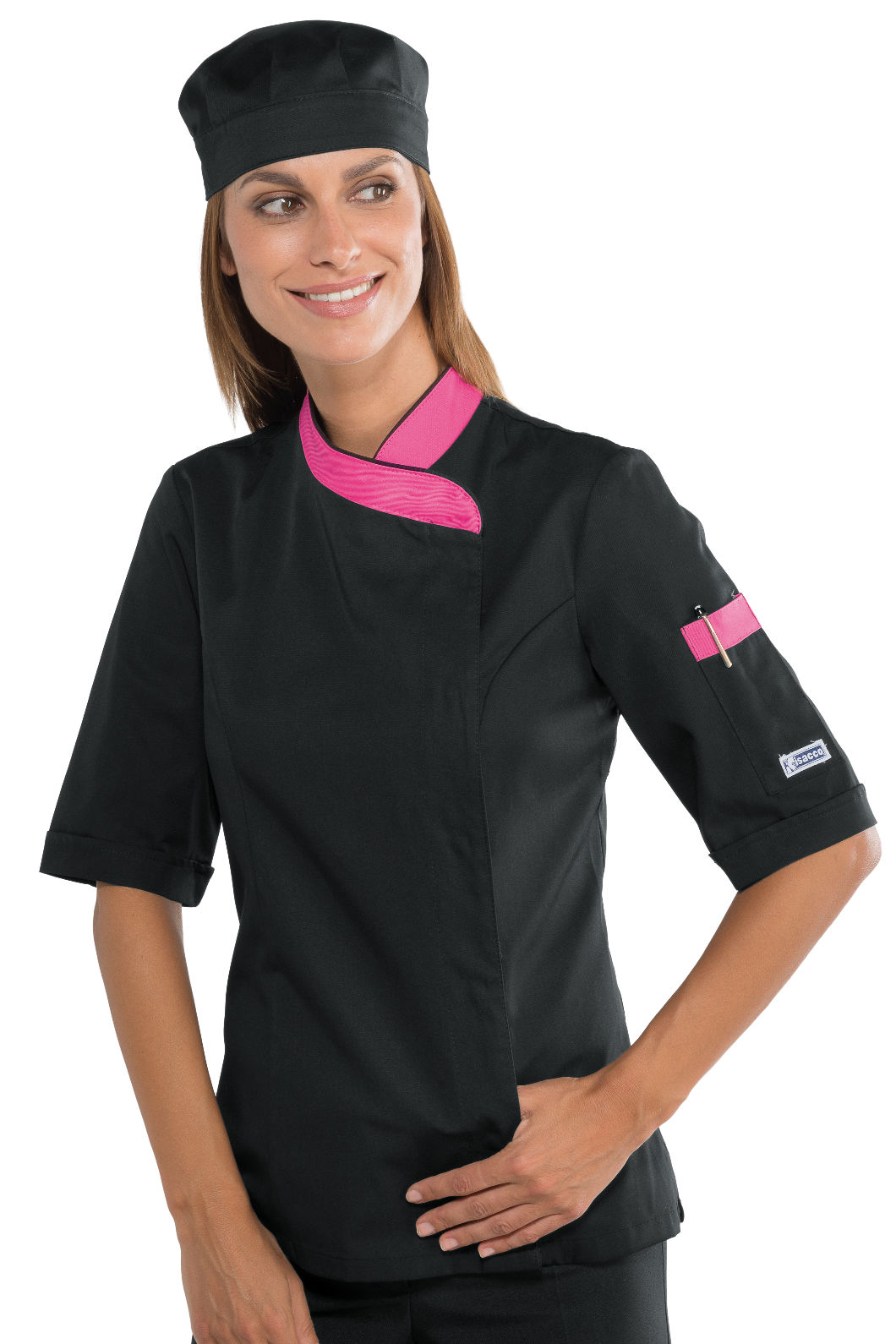 giacca lady snaps mezza manica nero+fuxia giacca lady snaps mezza manica nero+fuxia