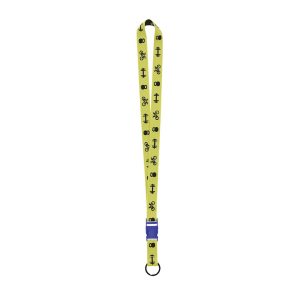 lanyard lanyard in poliestere tessuto con logo e moschettone