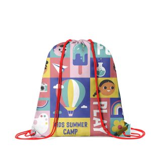 sacca con coulisse poliestere 210d. misura bambino 27 x 32 cm