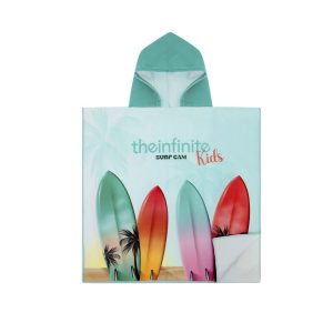 poncho asciugamano bambino. 50% poliestere + 50% cotone 300 g/m²
