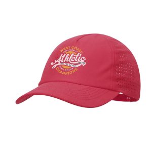 cappellino 5 panel microfibra con pannelli laterali microforati