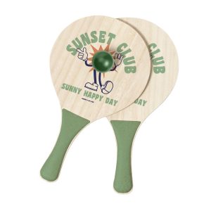 racchette da spiaggia legno verniciato 38 x 23,5 + 0,6 cm