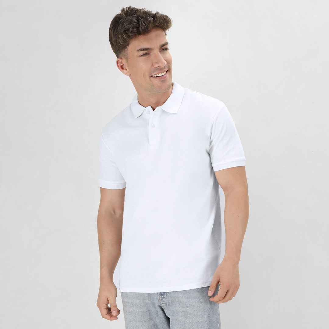 polo adulto bianco koupan Polo Adulto Bianco Koupan