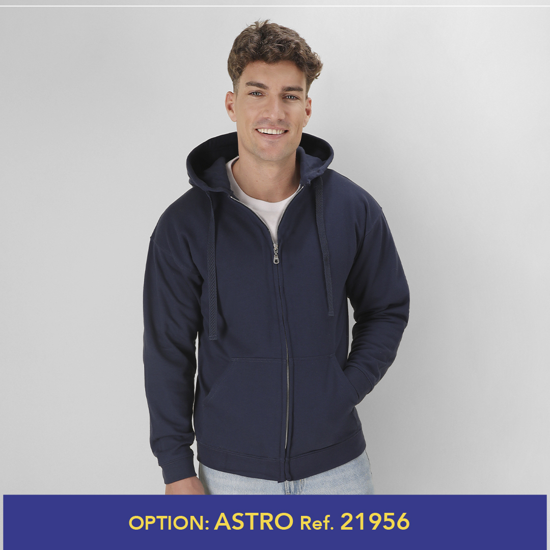 felpa con cappuccio adulto + zip “keya” swz280 felpa con cappuccio adulto + zip “keya” swz280