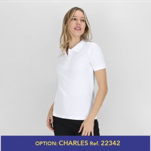 polo donna bianco “keya” wps180