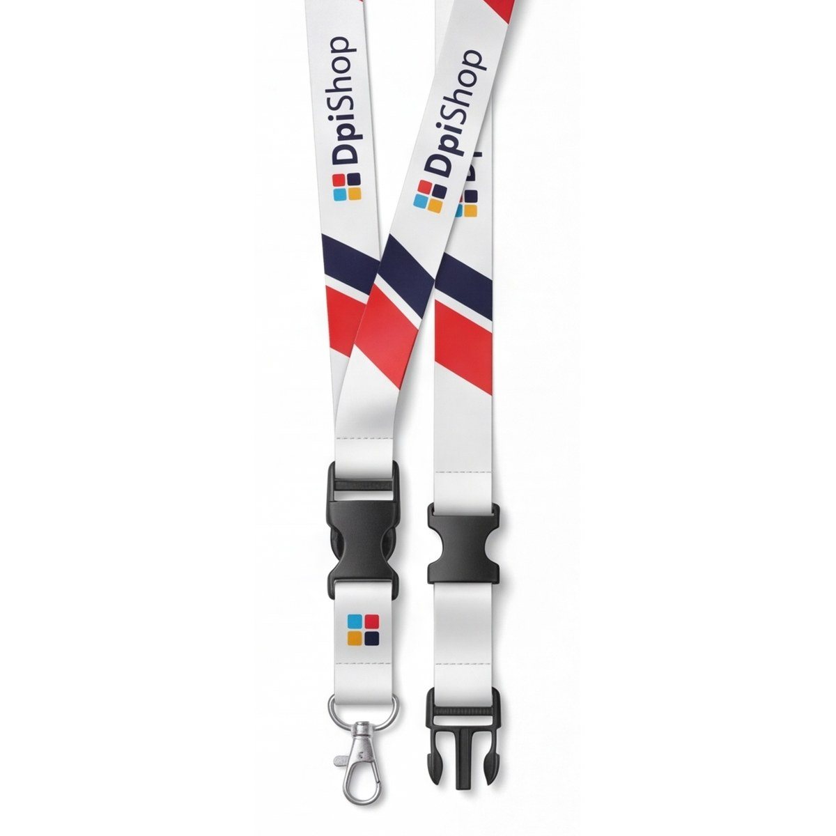 Lanyard con fibbia a scatto e chiusura di sicurezza