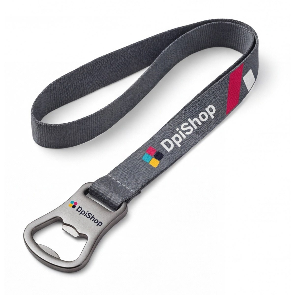 Lanyard con moschettone e apribottiglie